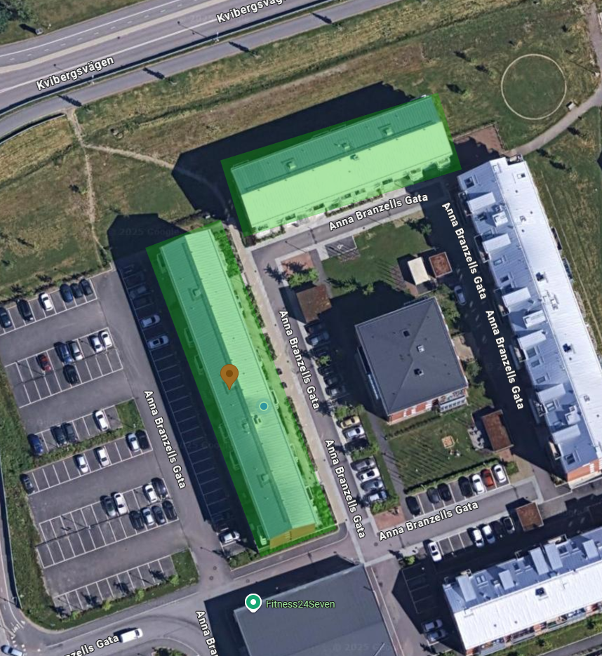 Översiktsbild över huskropparna i föreningen